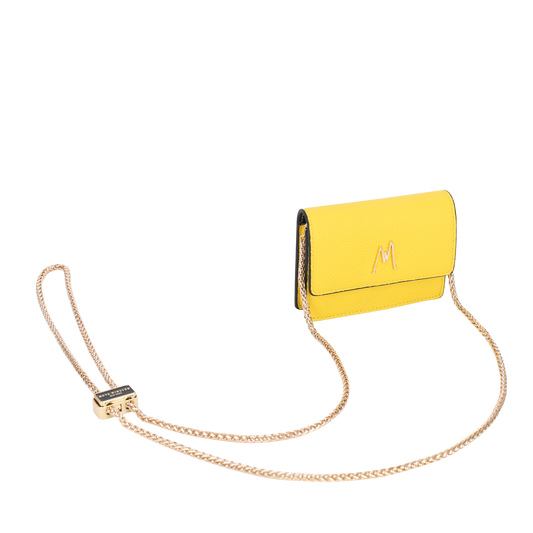 MW CHAIN CARD HOLDER - YELLOW