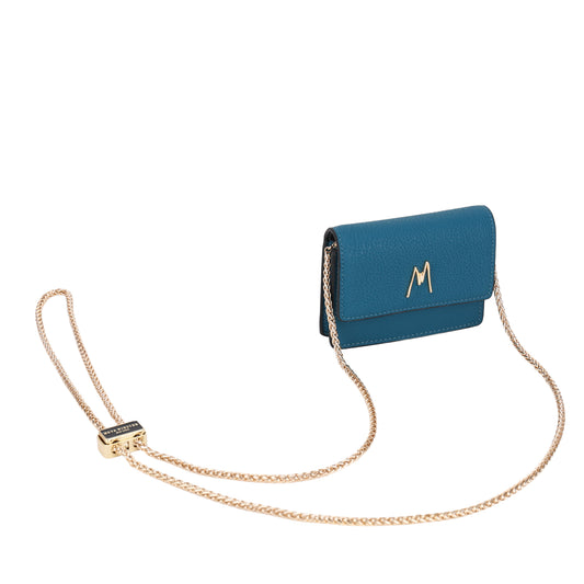 MW CHAIN CARD HOLDER - BLUE