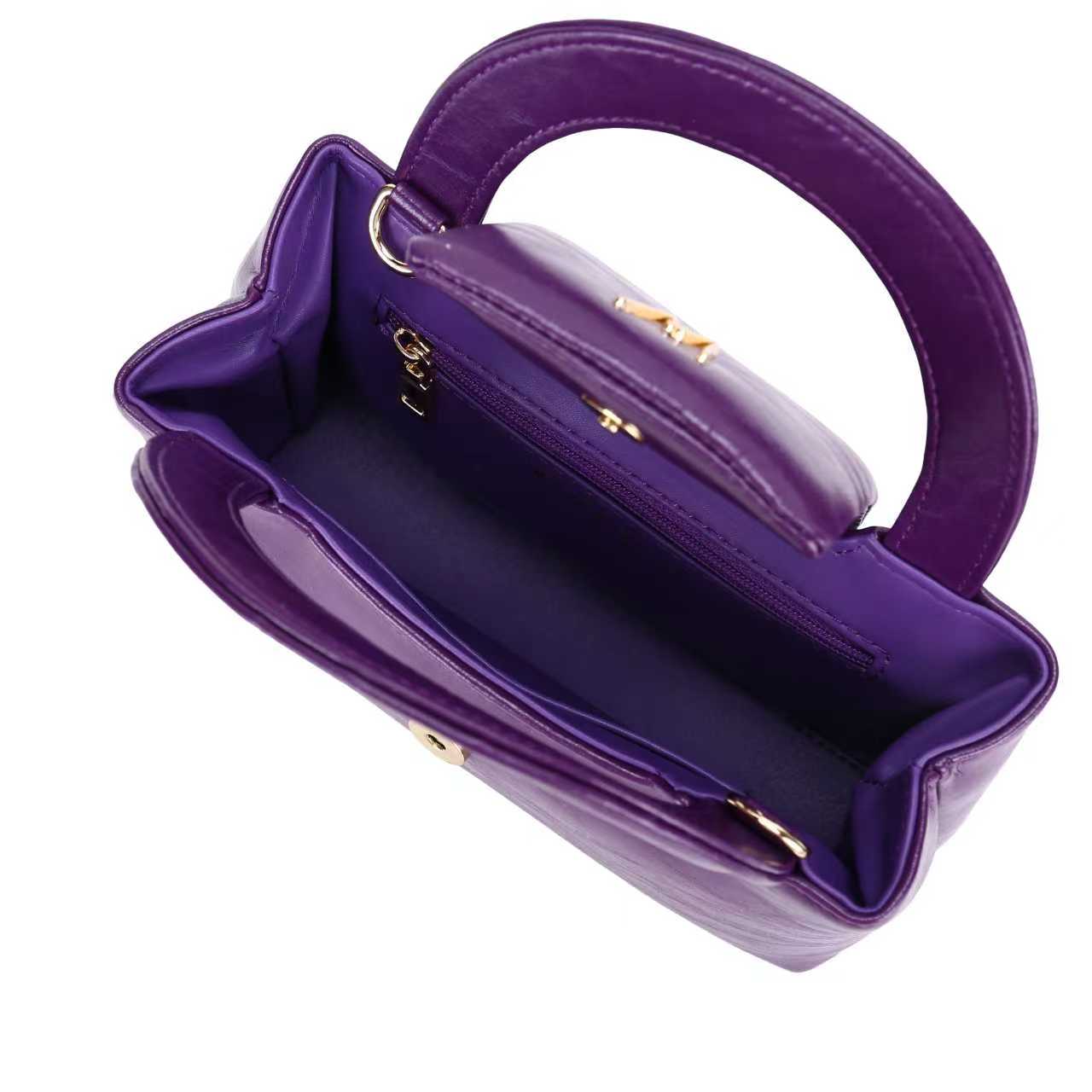 MIMA TOP HANDLE BAG - PLUM