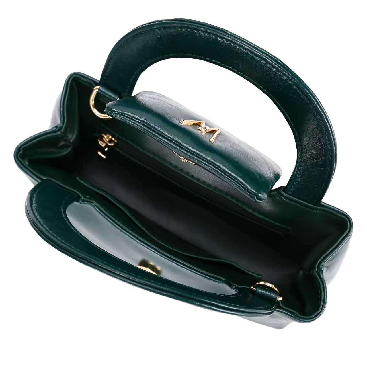 MIMA TOP HANDLE BAG - DEEP EMERALD