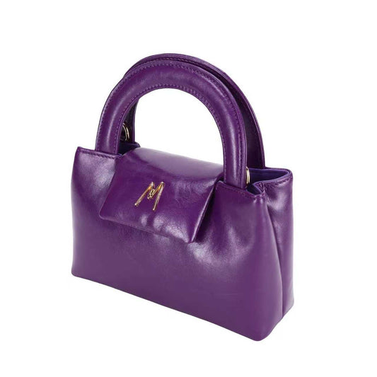 MIMA TOP HANDLE BAG - PLUM
