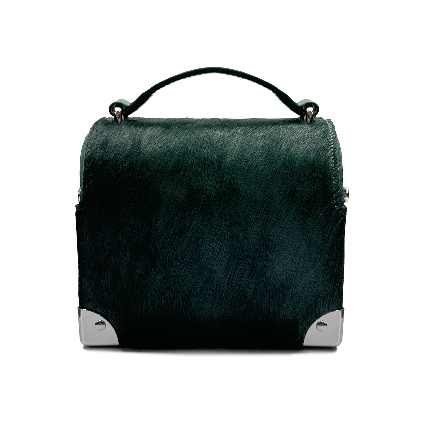 MAYA WINSTON DOME TRUNK - EMERALD GREEN PONY HAIR