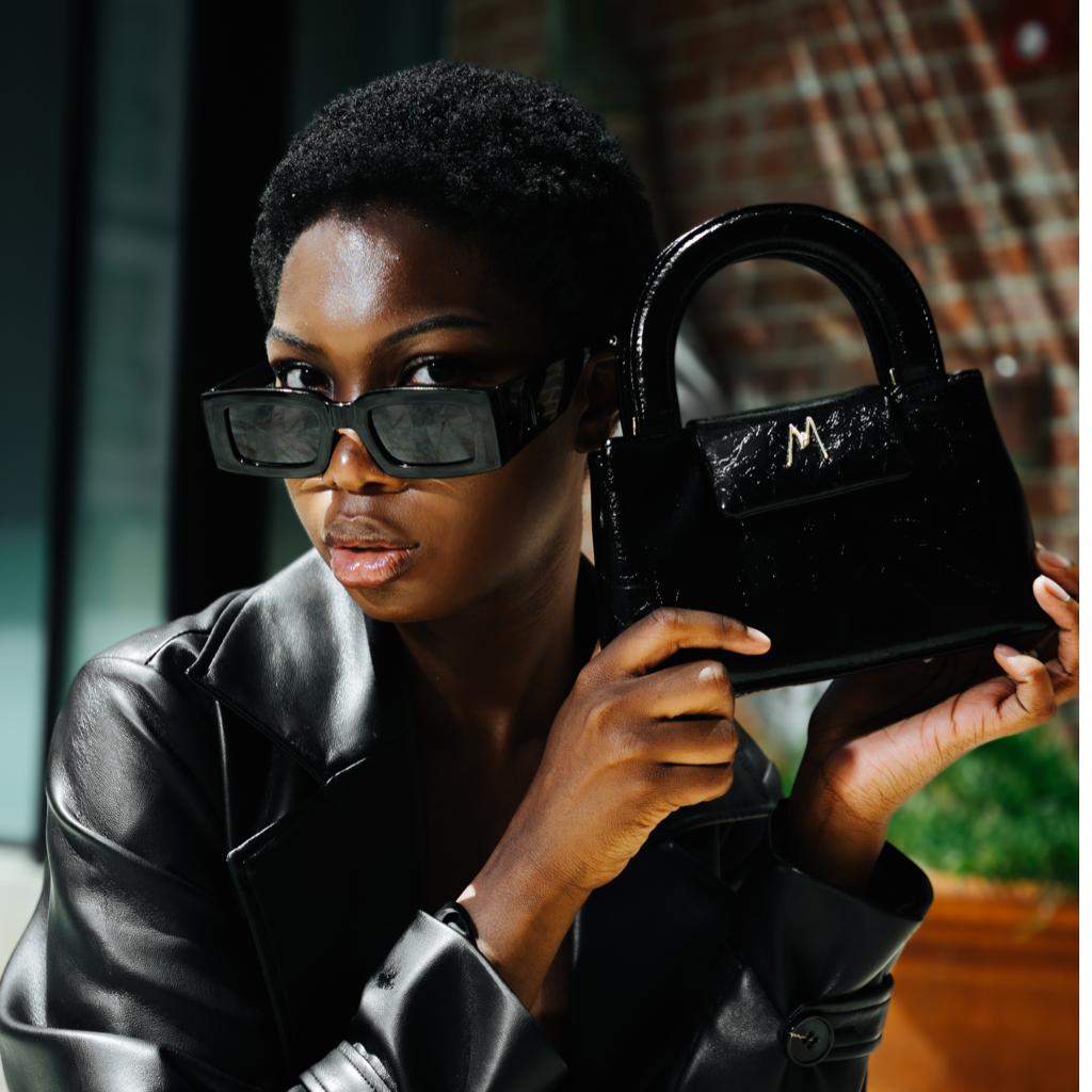 MIMA TOP HANDLE BAG - BLACK