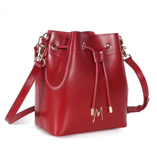 THE BIGGER BUCKET BAG - BURGUNDY - PRE ORDER SHIPS JAN 14TH