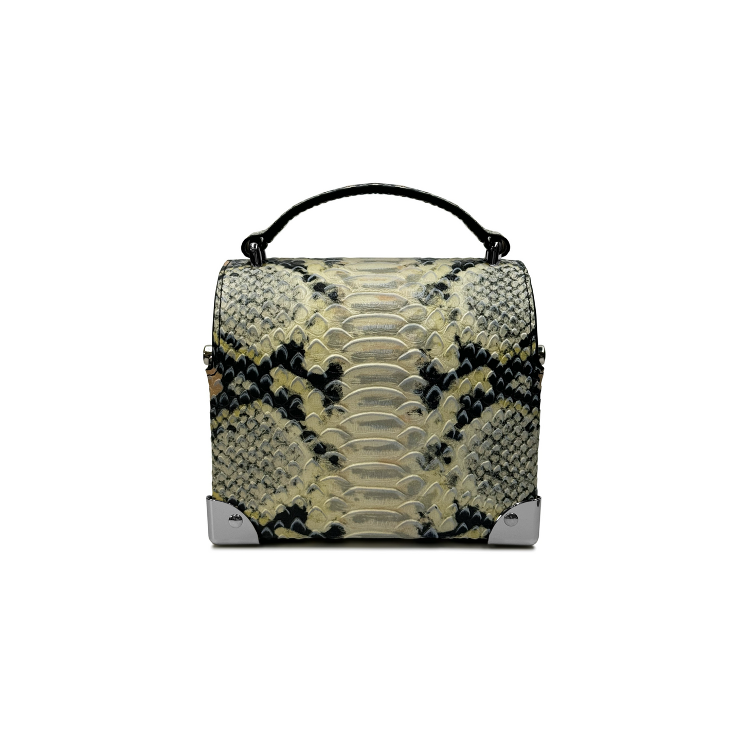 MAYA WINSTON DOME TRUNK - YELLOW SNAKE SKIN