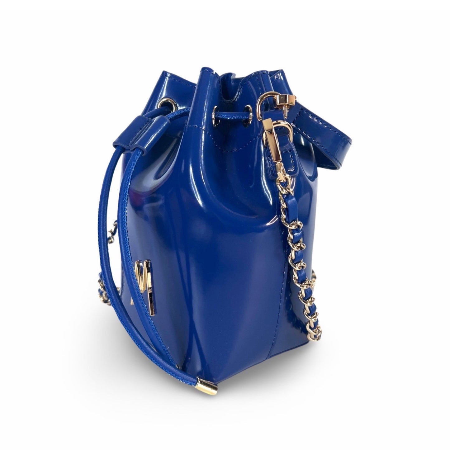 "THE BUCKET BAG" - Electric Blue Patent Leather