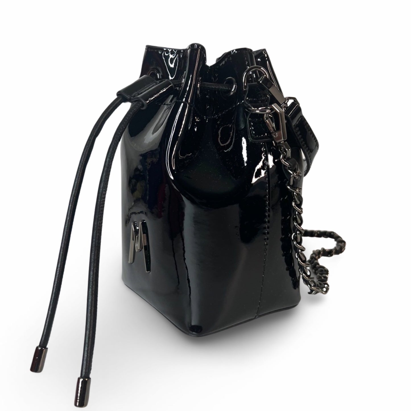 "THE BUCKET BAG" - Black Patent Leather