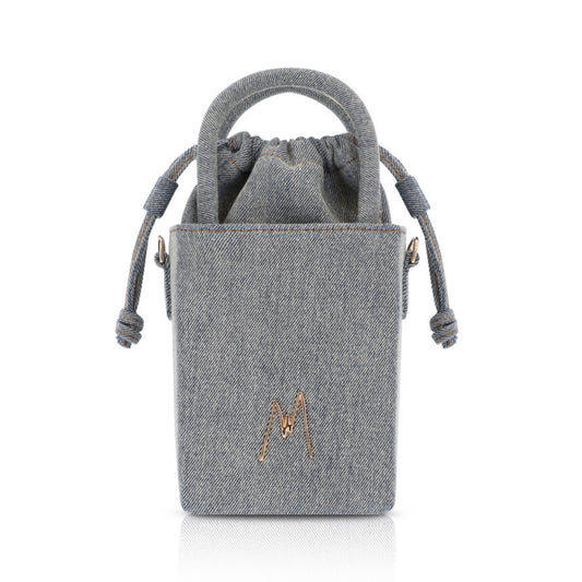 "SMALL DENIM TOTE"  LIGHT WASHED DENIM