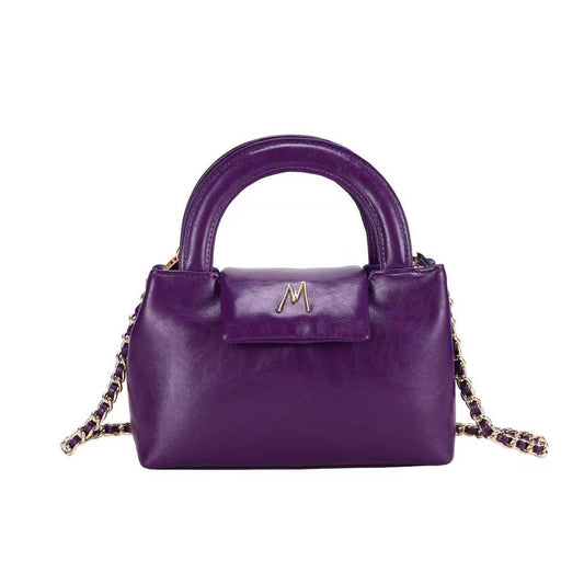 MIMA TOP HANDLE BAG - PLUM