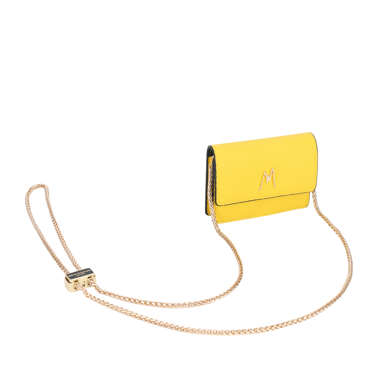 MW CHAIN CARD HOLDER - YELLOW