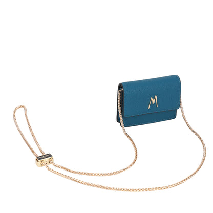 MW CHAIN CARD HOLDER - BLUE