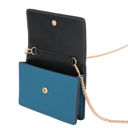 MW CHAIN CARD HOLDER - BLUE