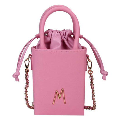 "SMALL LEATHER TOTE"  SPRING ORCHID