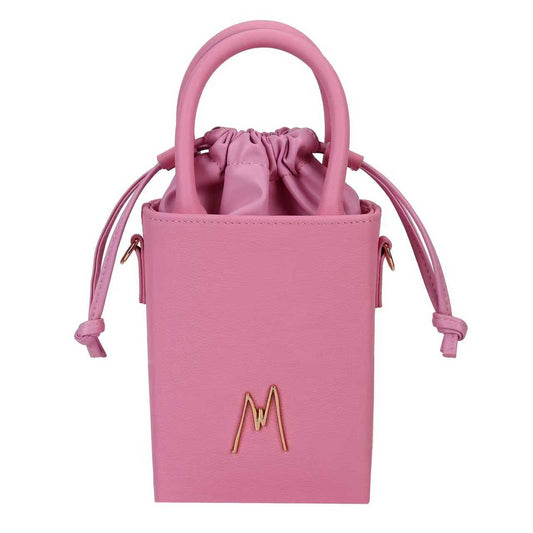 "SMALL LEATHER TOTE"  SPRING ORCHID