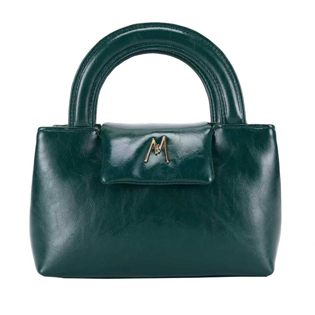 MIMA TOP HANDLE BAG - DEEP EMERALD