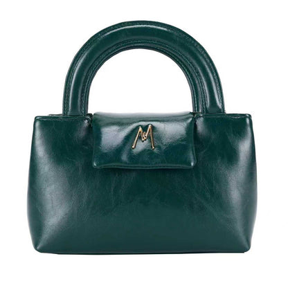 MIMA TOP HANDLE BAG - DEEP EMERALD