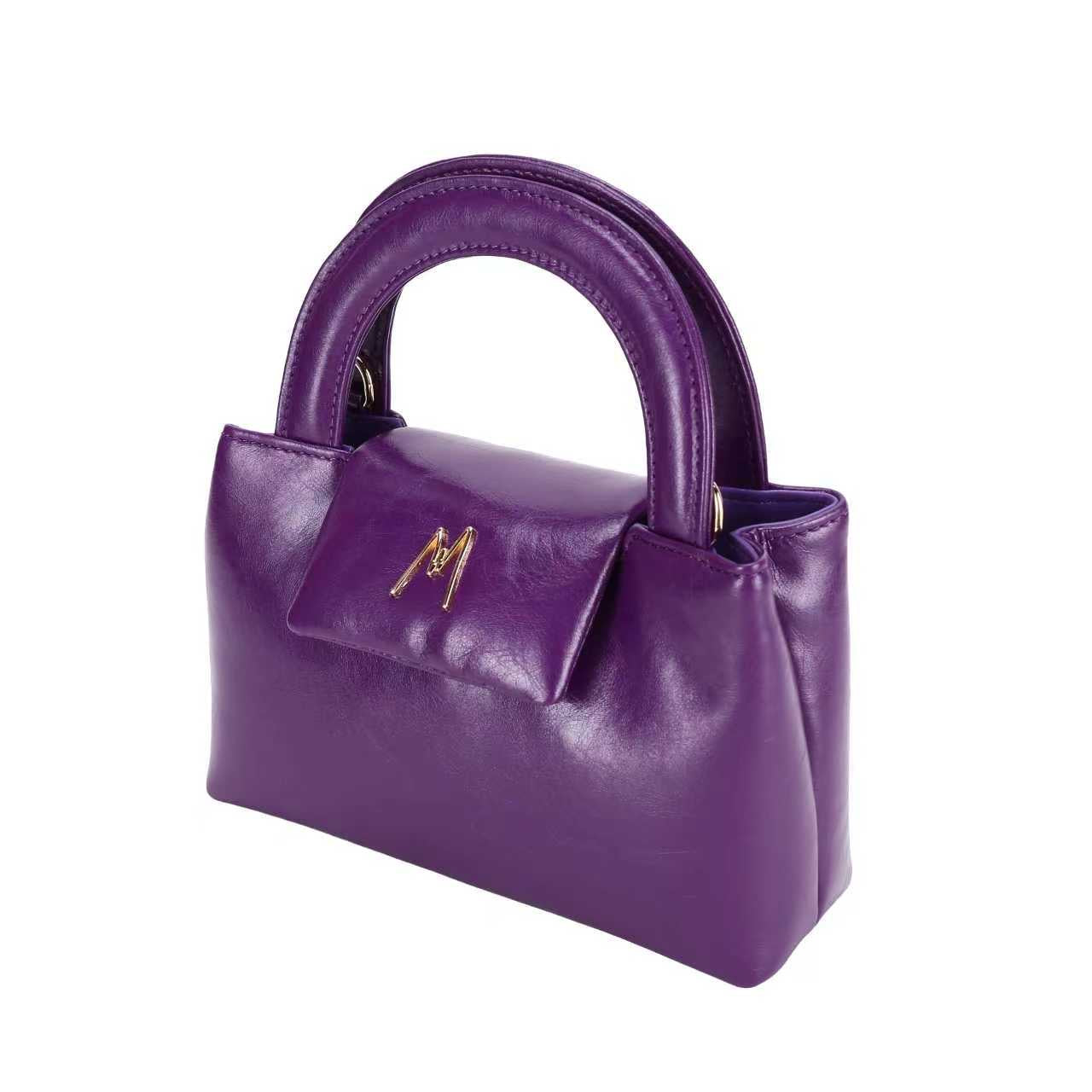 MIMA TOP HANDLE BAG - PLUM