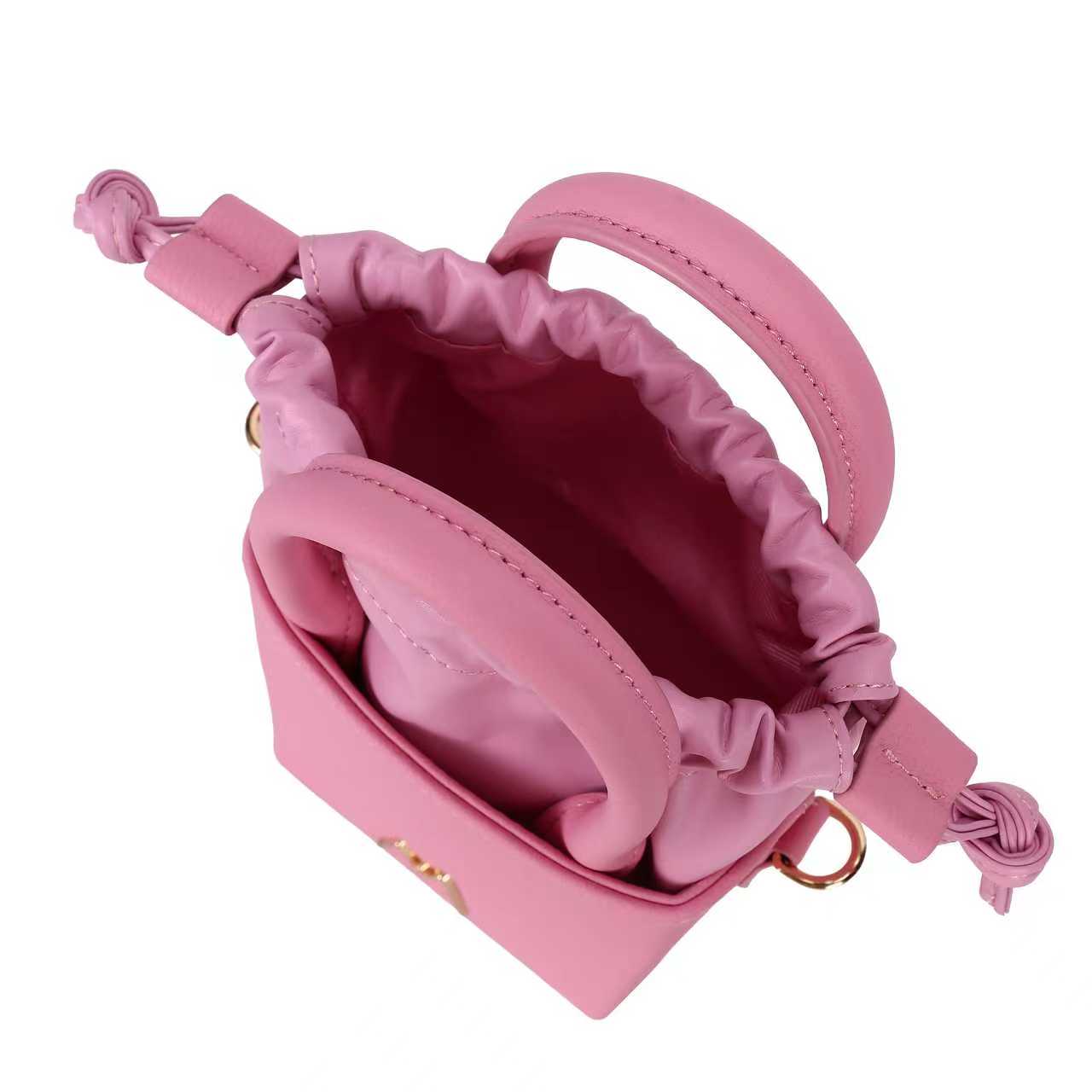 "SMALL LEATHER TOTE"  SPRING ORCHID
