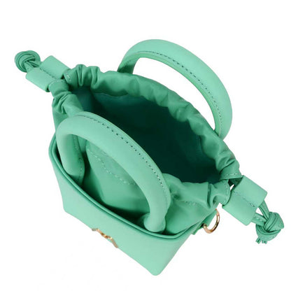 "SMALL LEATHER TOTE"  FRESH MINT