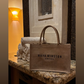 MAYA WINSTON BURLAP BEACH BAG