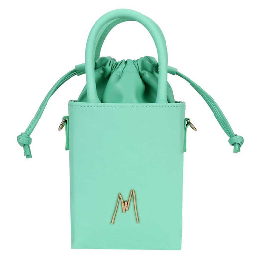 "SMALL LEATHER TOTE"  FRESH MINT