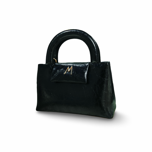 MIMA TOP HANDLE BAG - BLACK