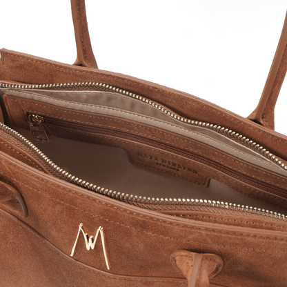 MTWAPA EAST WEST BAG - BROWN SUEDE - PRE ORDER SHIPS JAN 14th