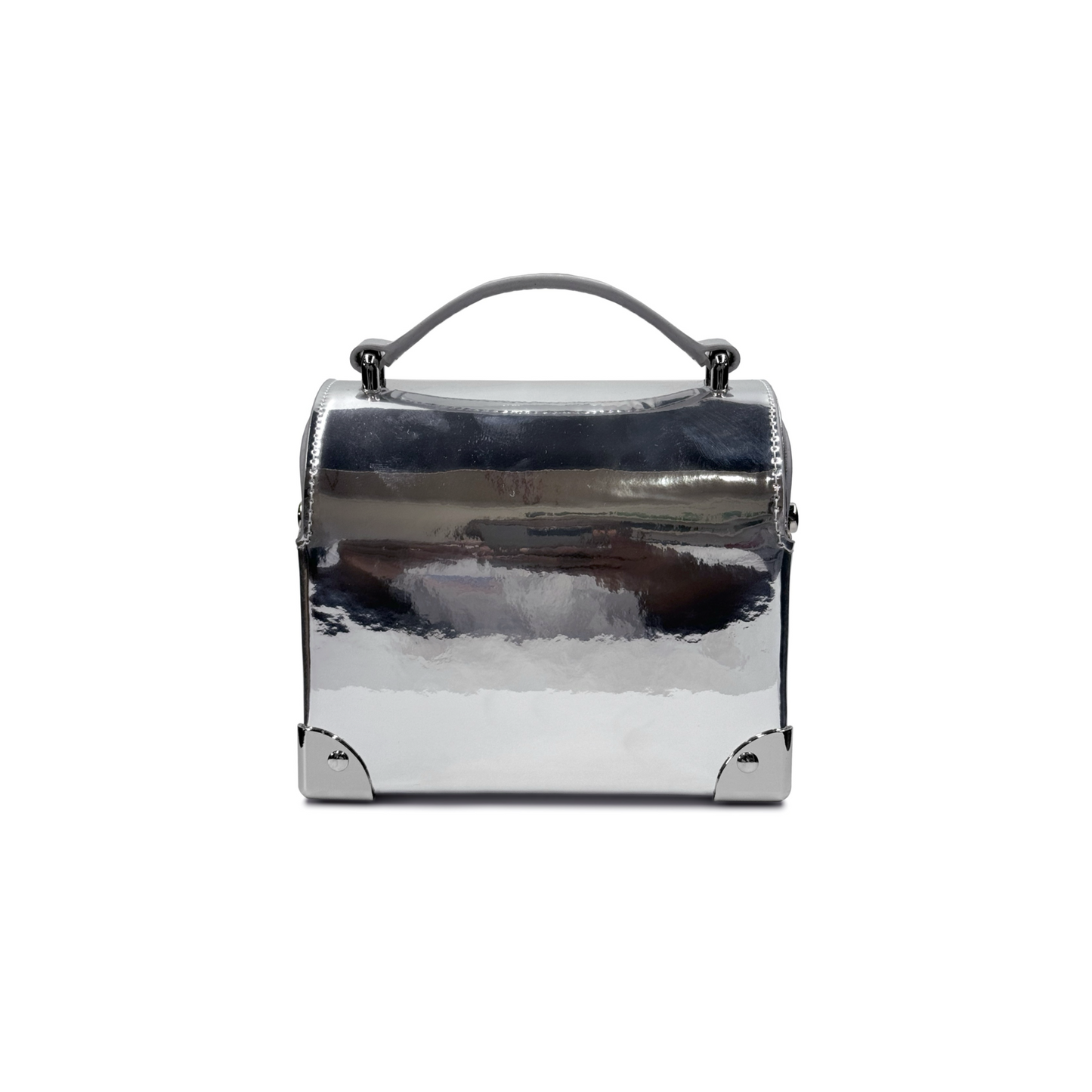 MAYA WINSTON DOME TRUNK - METALLIC SILVER