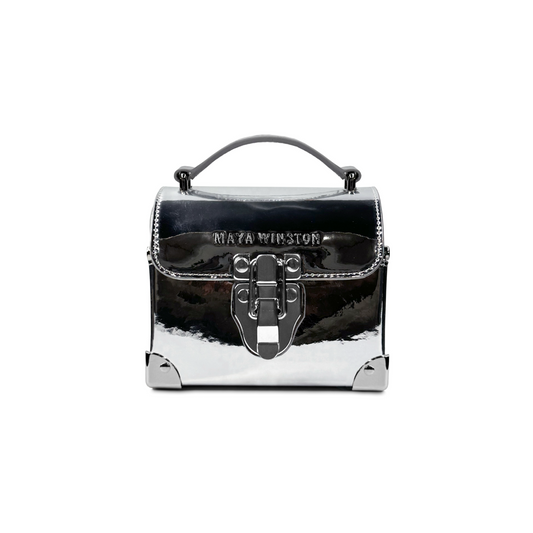 MAYA WINSTON DOME TRUNK - METALLIC SILVER