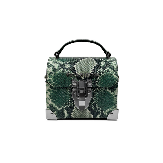 MAYA WINSTON DOME TRUNK - GREEN SNAKE SKIN