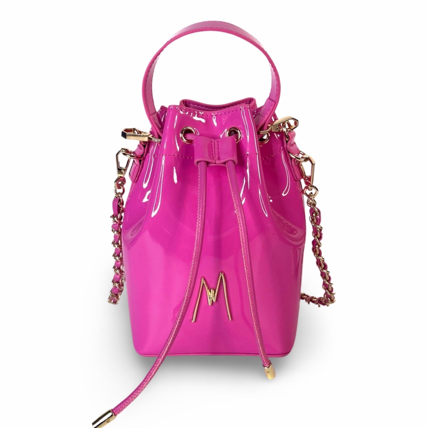 "THE BUCKET BAG" - Pink Patent Leather