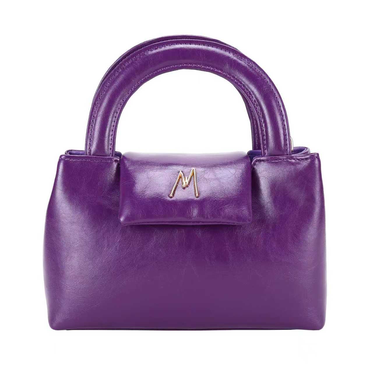 MIMA TOP HANDLE BAG - PLUM