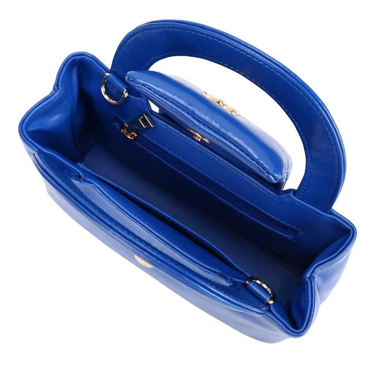 MIMA TOP HANDLE BAG - BLEU