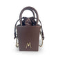 "SMALL LEATHER TOTE"  CHOCOLATE