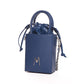 "SMALL LEATHER TOTE"  MIDNIGHT BLUE