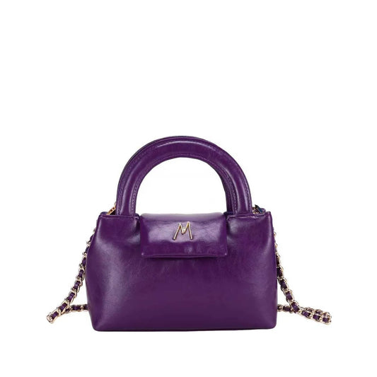 MIMA TOP HANDLE BAG - PLUM