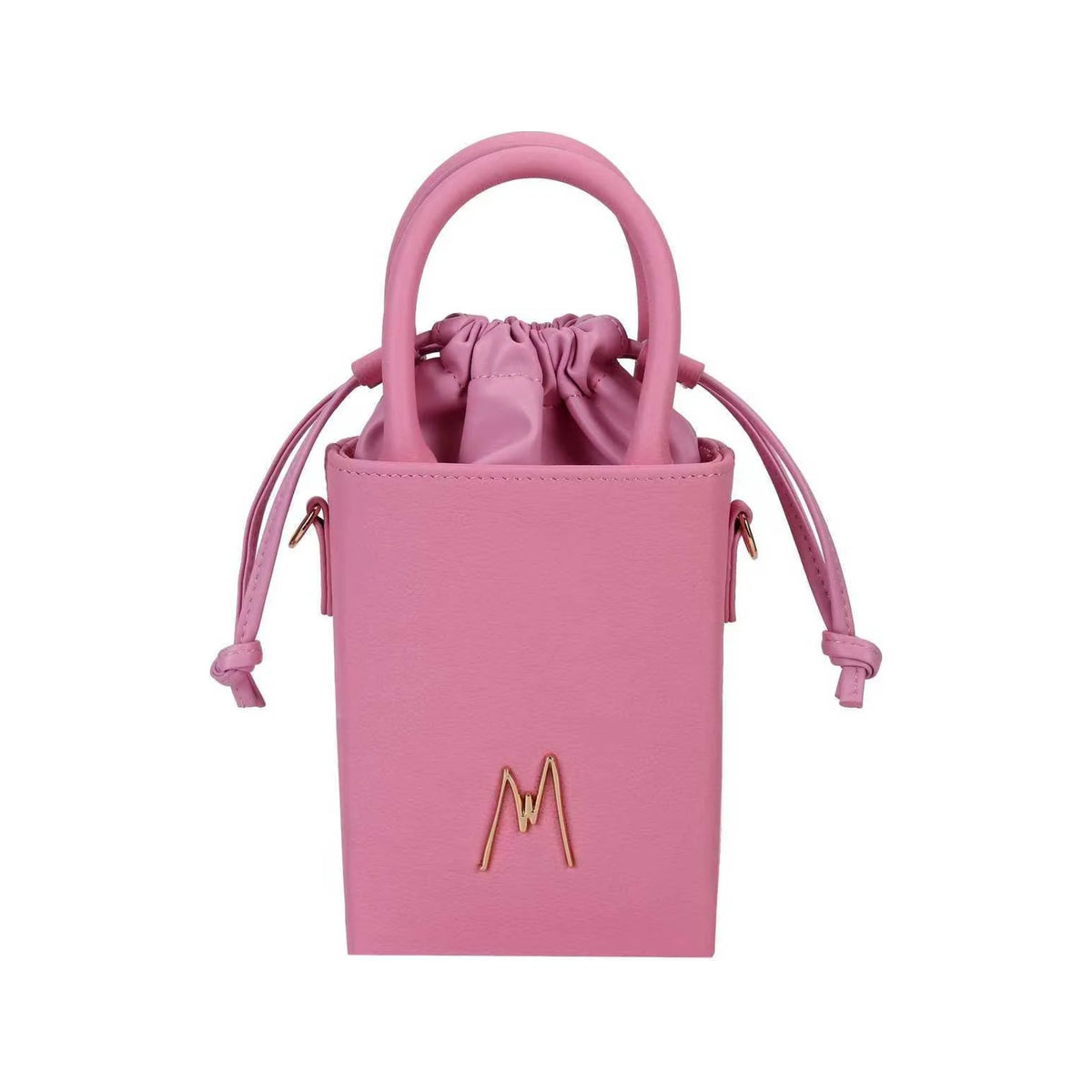 "SMALL LEATHER TOTE"  SPRING ORCHID