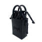 RD | MAYA WINSTON - SMALL LEATHER TOTE "LOVE ME OR LEAVE ME BE" - BLACK